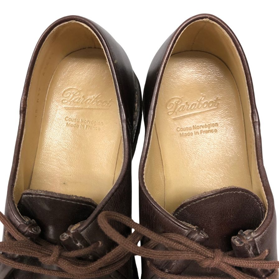 パラブーツ レザーシューズ ミカエル チロリアン カーフ ブラウン レディース サイズ39 PARABOOT MICHAEL 約25.5cm【LA】【中古】