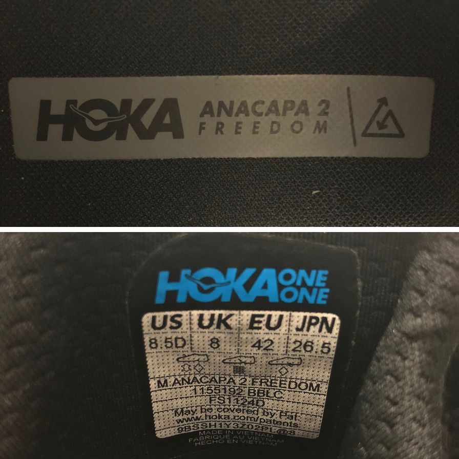 ホカオネオネ アナカパ 2 フリーダム 26.5cm ブラック HOKA ONE ONE 約26.5cm【AFC33】