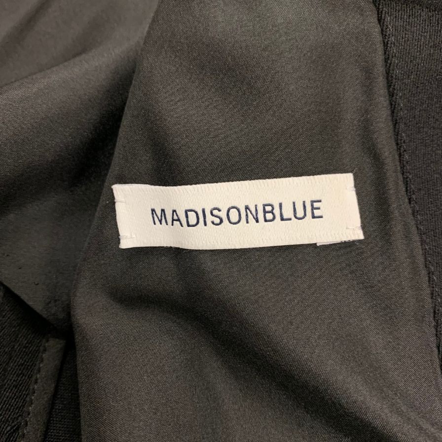 極美品◆マディソンブルー チェスターコート パールボタン ブラック レディース サイズ00 MADISON BLUE 【AFB36】