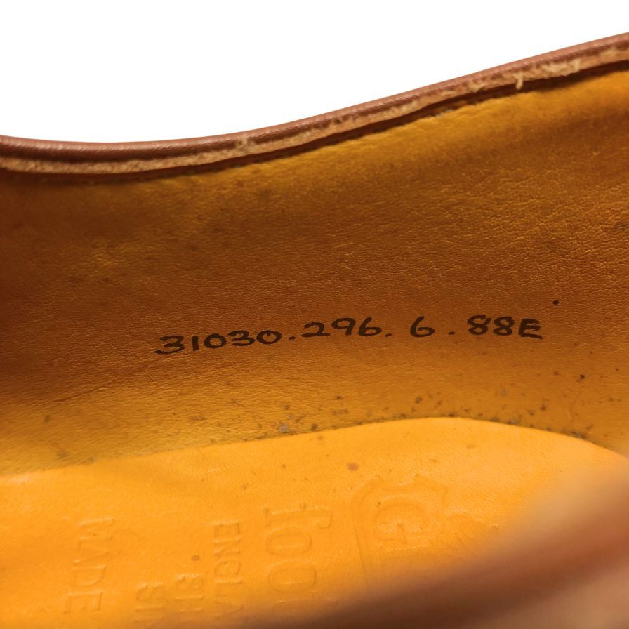 グレンソン レザーシューズ Uチップ 外羽根 革靴 ブラウン メンズ サイズ6E GRENSON ビジネスシューズ 約24.5cm【LA】【中古】