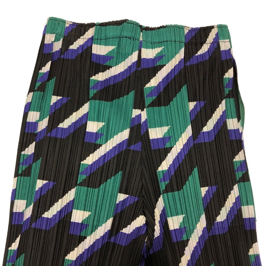 プリーツプリーズ パンツ 幾何学模様 サイズ3 PP11-JF713 PLEATS PLEASE ISSEY MIYAKE 【AFB10】