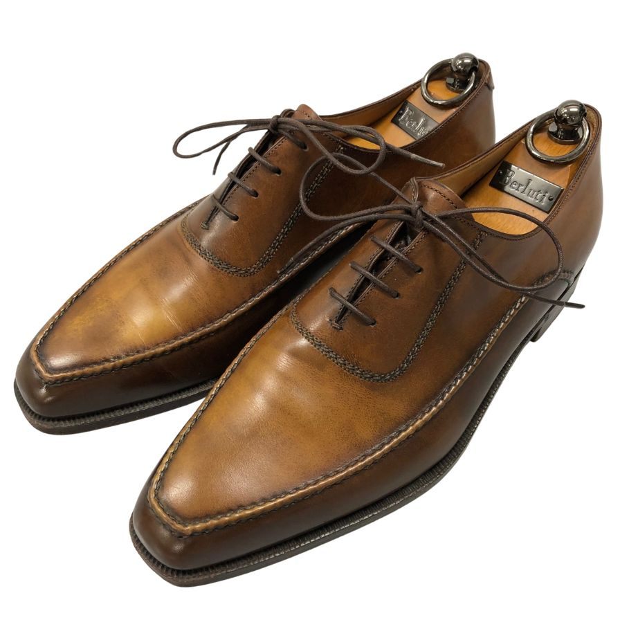 ベルルッティ レザーシューズ 0849 Uチップ ベネチアンレザー ブラウン メンズ サイズ7.5 Berluti ビジネスシューズ 約26.0cm【LA】【中古】