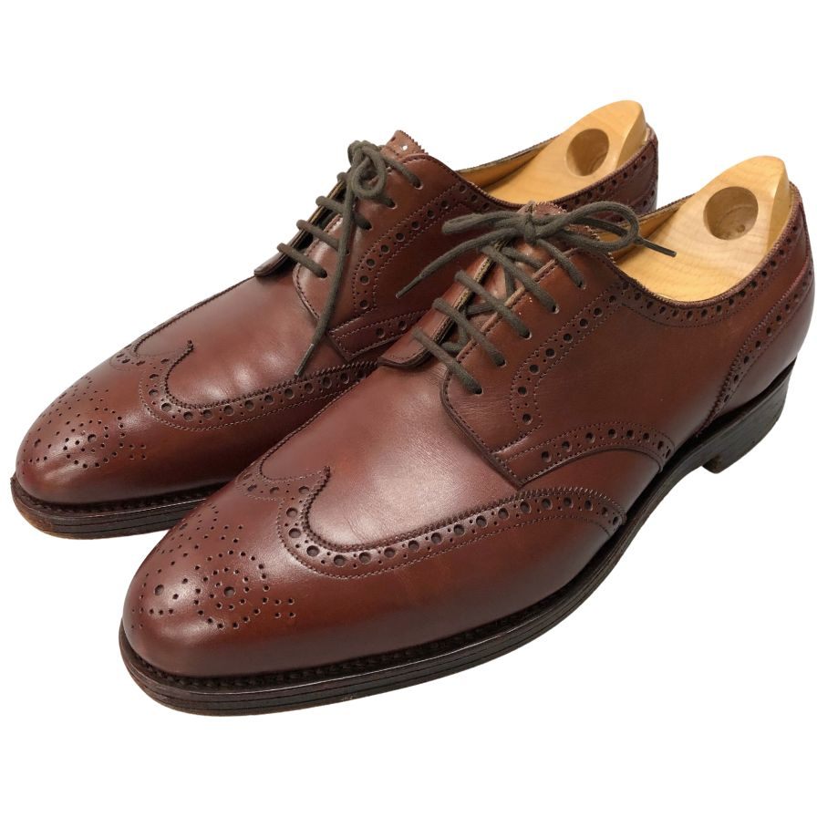 ジョンロブ レザーシューズ ダービー フルブローグ カーフ バーガンディアンティーク サイズ7.5E 9672 JOHN LOBB ビジネスシューズ 約26.0cm【LA】【中古】