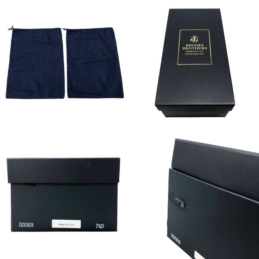 ブルックスブラザーズ ビジネスシューズ 00069 プレーントゥ カーフ ブラック サイズUS7.5 メンズ Brooks Brothers ビジネスシューズ 約25.5cm【LA】【中古】