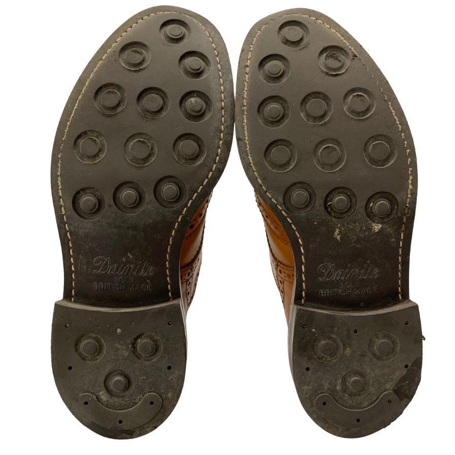 トリッカーズ レザーシューズ バートン ウイングチップ 75633 サイズ7.5 ブラウン系 メンズ Tricker's 約26.0cm【AFC43】