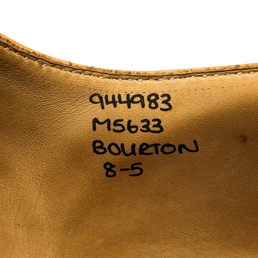 トリッカーズ レザーシューズ バートン ウィングチップ M5633 ベージュ メンズ サイズ8 Tricker`s BOURTON ビジネスシューズ 約26.5cm【LA】【中古】