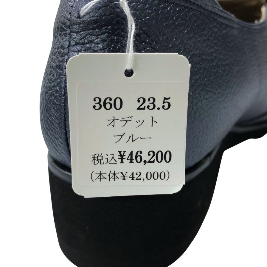 ジュンジュンバイ新宿屋 パンプス レザー 360 スリッポン ブルー サイズ23.5 レディース Jun.Jun by shinjukuya 約23.5cm【7-16】