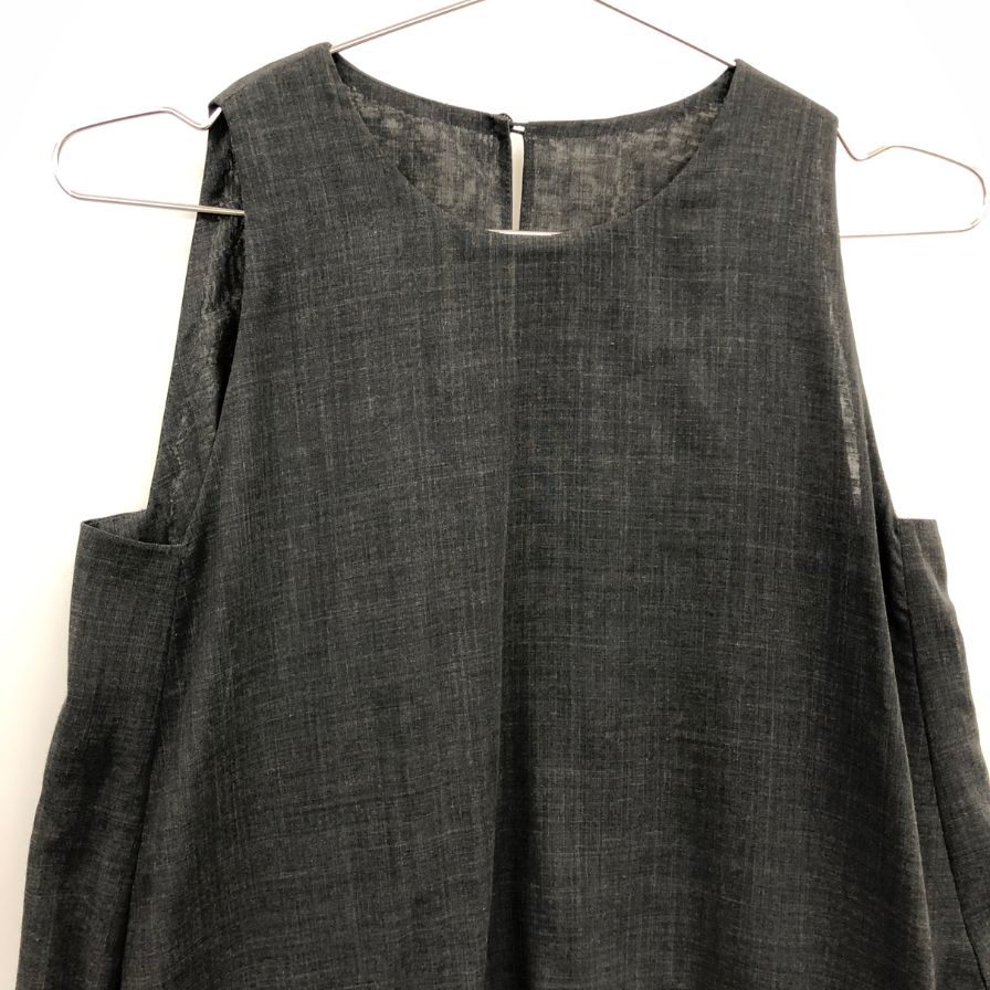 中古◆フォクシーニューヨーク ノースリーブトップス チュニック ドレープ 32123 レディーズ サイズ38 グレー FOXEY NEW YORK 【AFB43】