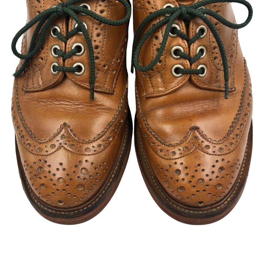 トリッカーズ レザーシューズ バートン ウイングチップ 75633 サイズ7.5 ブラウン系 メンズ Tricker's 約26.0cm【AFC40】