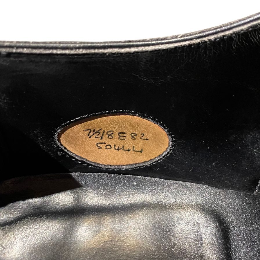 エドワードグリーン レザーシューズ ストレートチップ チェルシー 82ラスト ブラック UK7.5E EDWARD GREEN CHELSEA ビジネスシューズ 約26.5cm【LA】【中古】