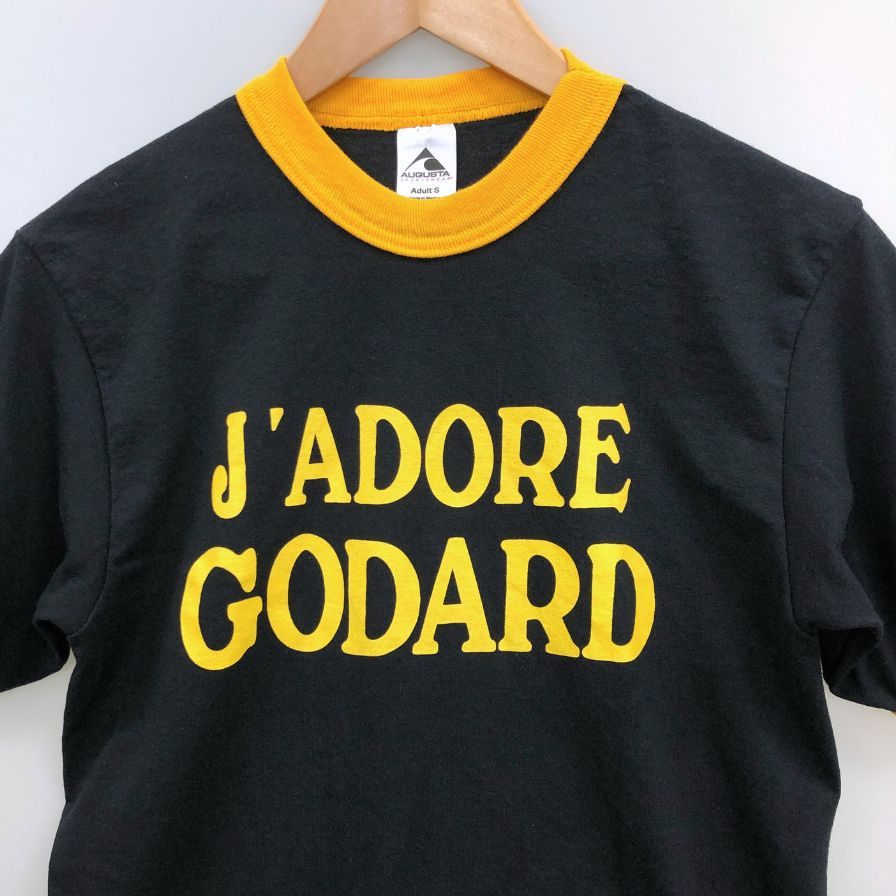 新品同様◆ゴダード Tシャツ 半袖 プリント メンズ ブラック イエロー サイズS godard 【AFB6】