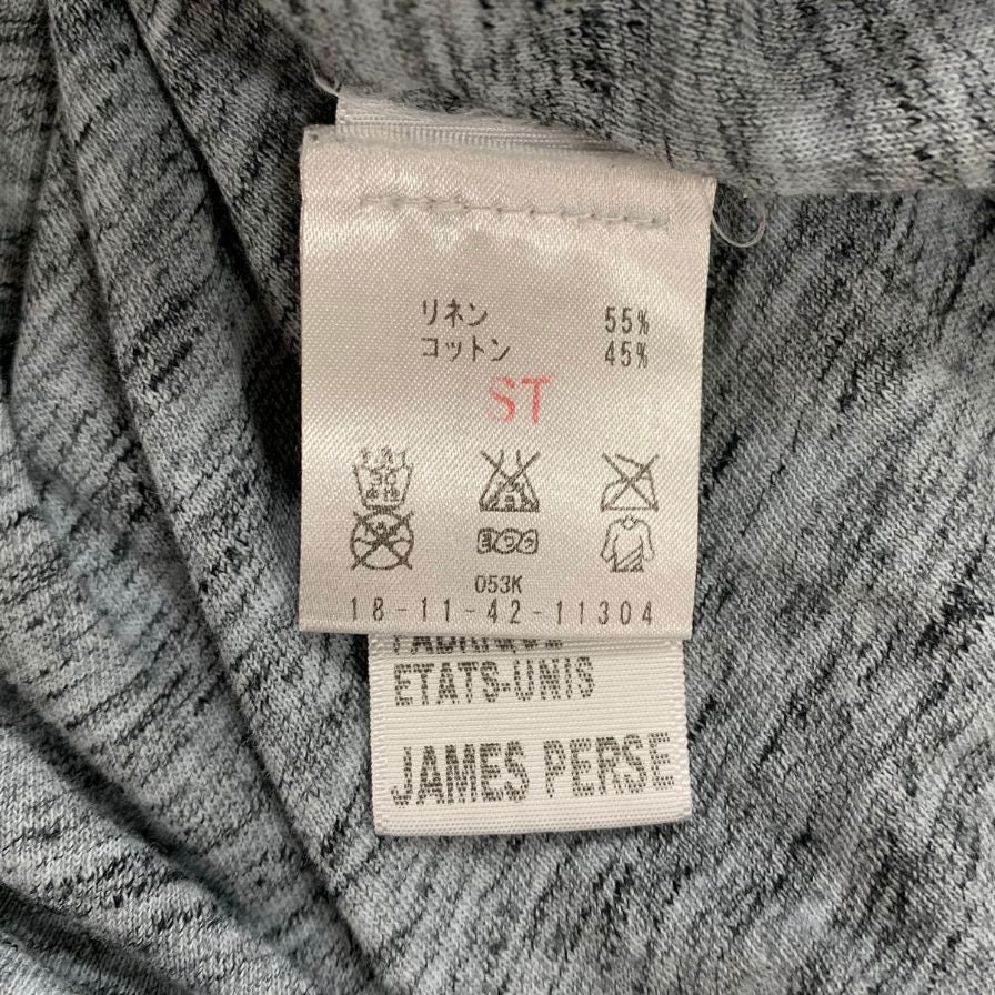 美品◆ジェームスパース Tシャツ リネン コットン サイズ2 メンズ グレー JAMES PERSE 【AFB39】