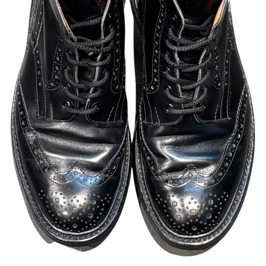 トリッカーズ カントリーブーツ S63419 ストウ ブラック メンズ サイズUK9.5 Tricker’s ブーツ 約28.0cm【LA】【中古】