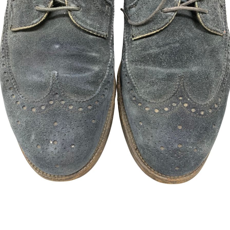 中古◆オールデン ユナイテッドアローズ 別注 レザーシューズ ウイングチップ スエード サイズ不明 ネイビー系 Alden UNITED ARROWS【AFD14】