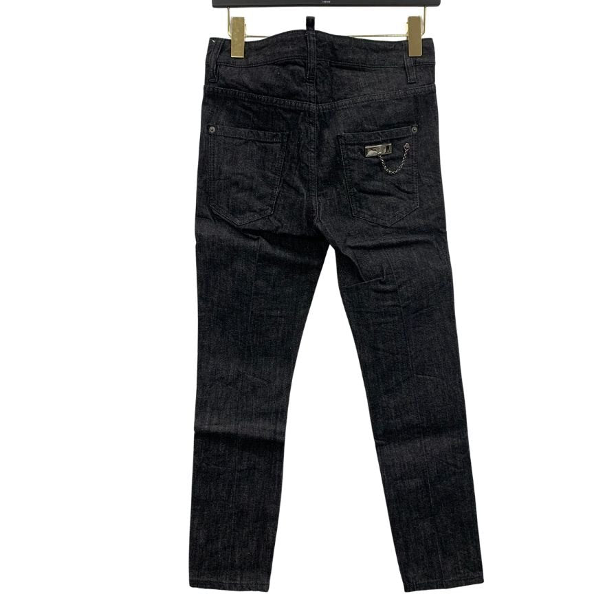 ディースクエアード デニムパンツ S73LA0068 コットン ポリウレタン サイズ38 レディース ブラック DSQUARED2 【AFB17】
