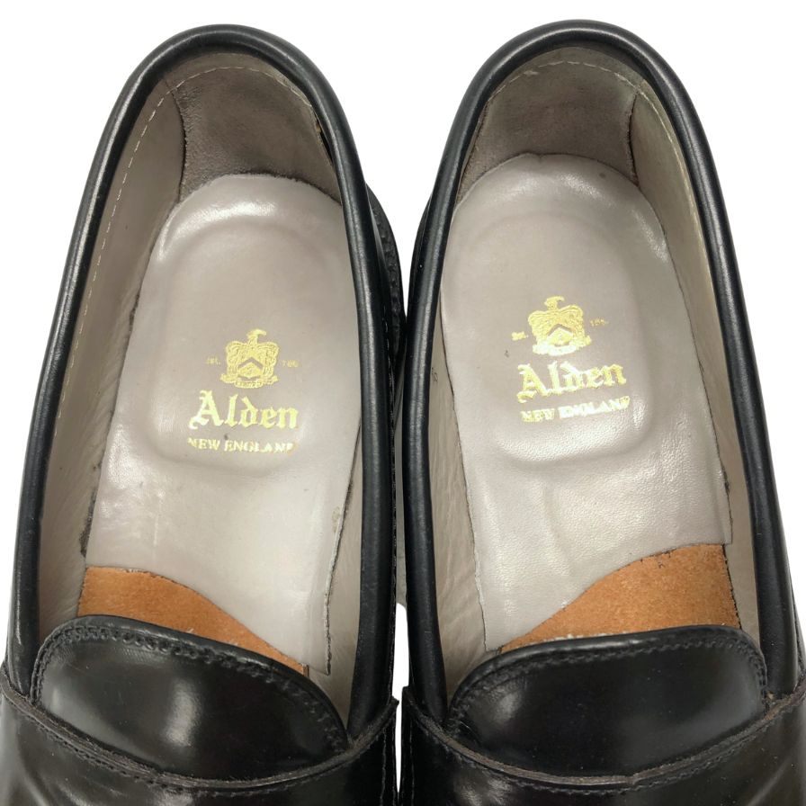 オールデン 987 R品 ペニーローファー コードバン メンズ ブラック サイズ 25.0 ALDEN ローファー 約25.0cm【LA】【中古】