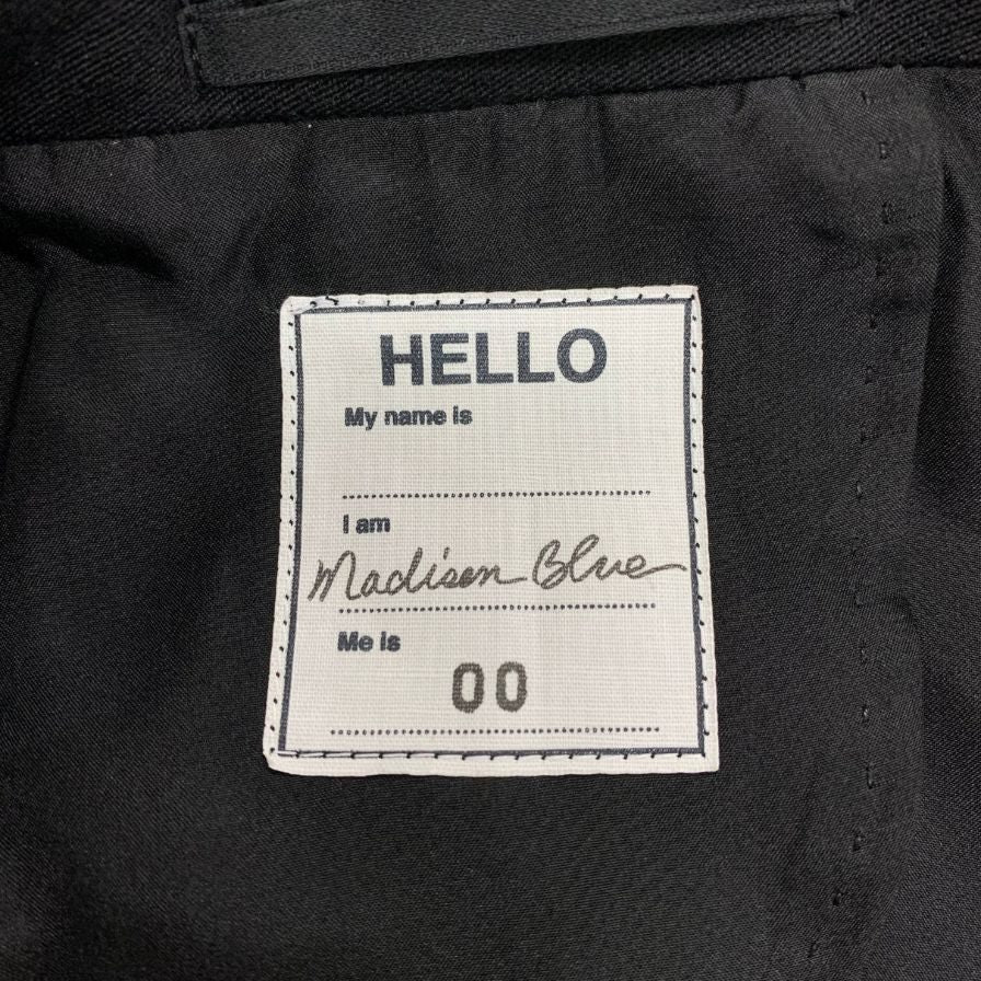 極美品◆マディソンブルー チェスターコート パールボタン ブラック レディース サイズ00 MADISON BLUE 【AFB36】