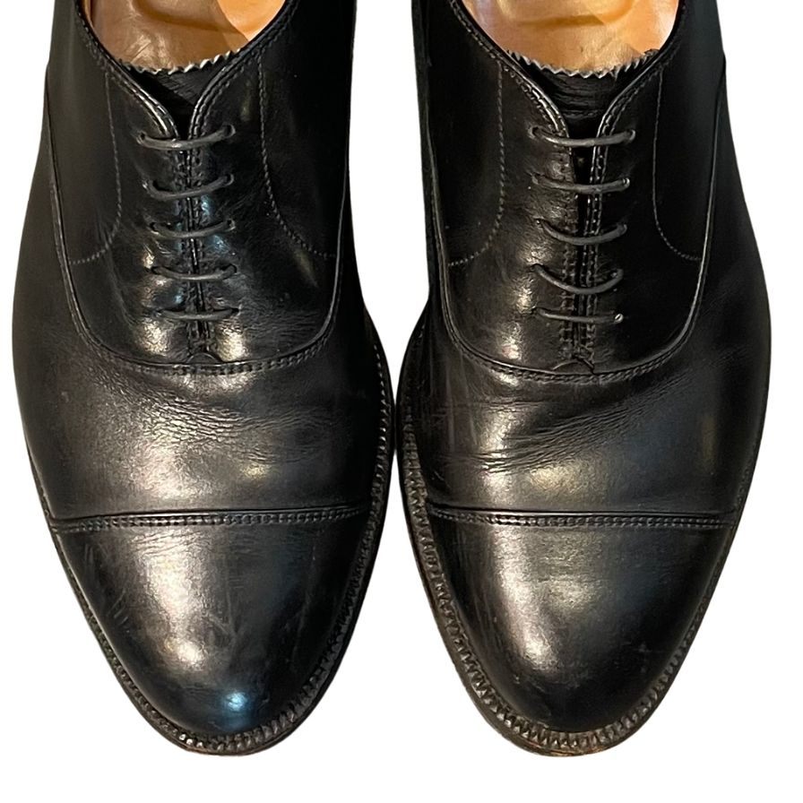 オールデン レザーシューズ 907 ストレートチップ カーフ ブラック メンズ サイズUS8.5EEE ALDEN ビジネスシューズ 約26.5cm【LA】【中古】