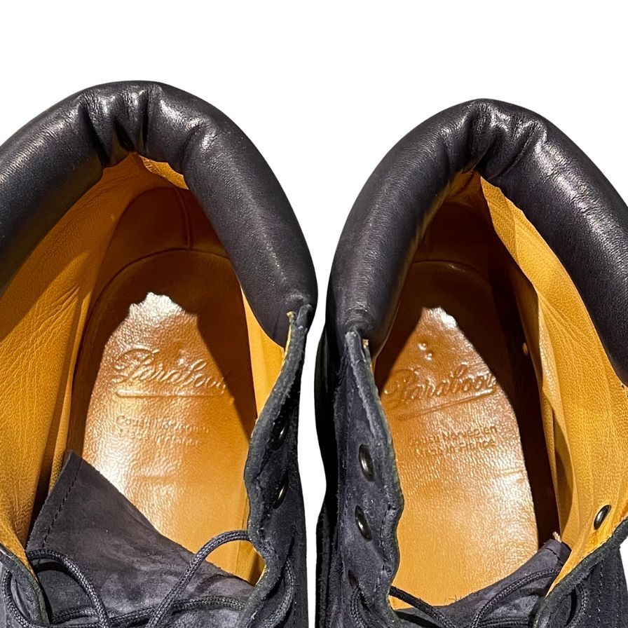 パラブーツ レースアップブーツ ベルジュラック スエード ネイビー サイズ7.5 メンズ Paraboot BERGERAC ブーツ 約25.5cm【LA】【中古】