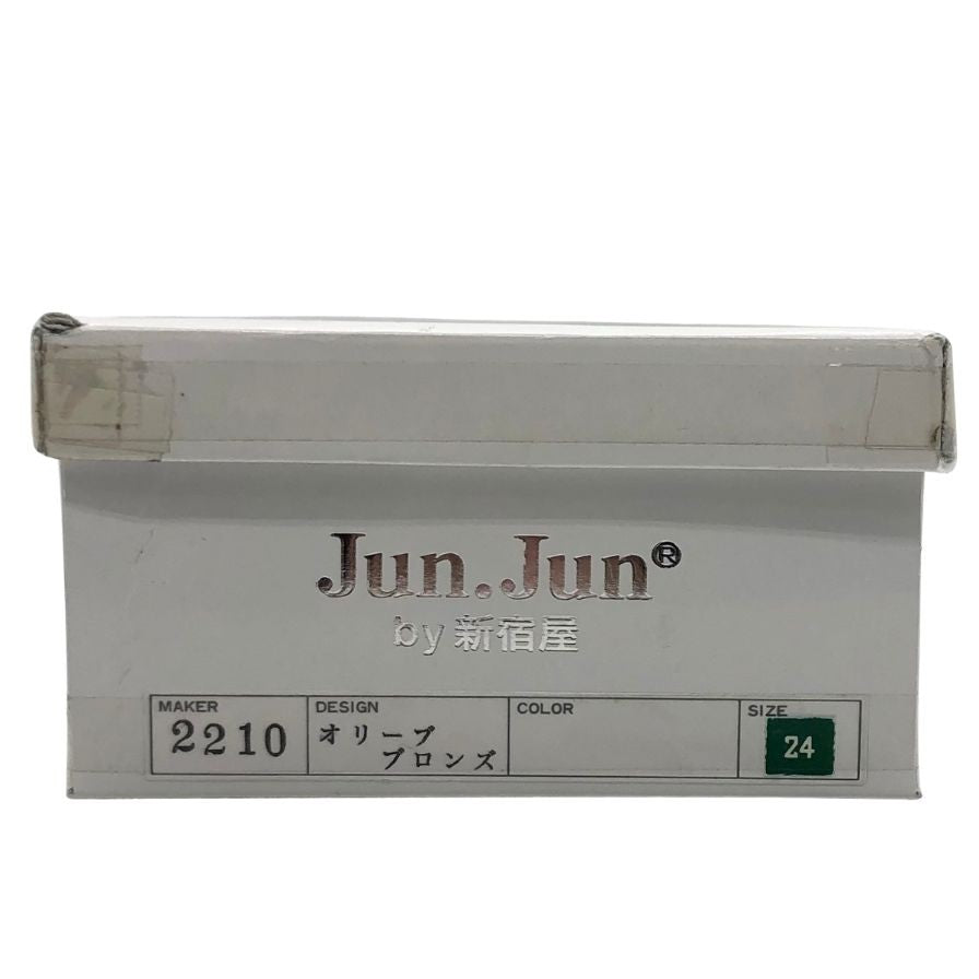 ジュンジュンバイ新宿屋 スニーカー 2210 レザー オリーブ ブロンズ ネブラ ナチュラメタ レディース サイズ24 Jun.Jun by shinjukuya 約24.0cm【7-18】