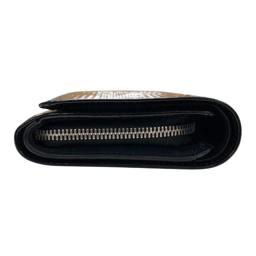 カルティエ 二つ折り財布 ハッピーバースデー L字ファスナー ブラック エナメル レディース Cartier【AFI18】