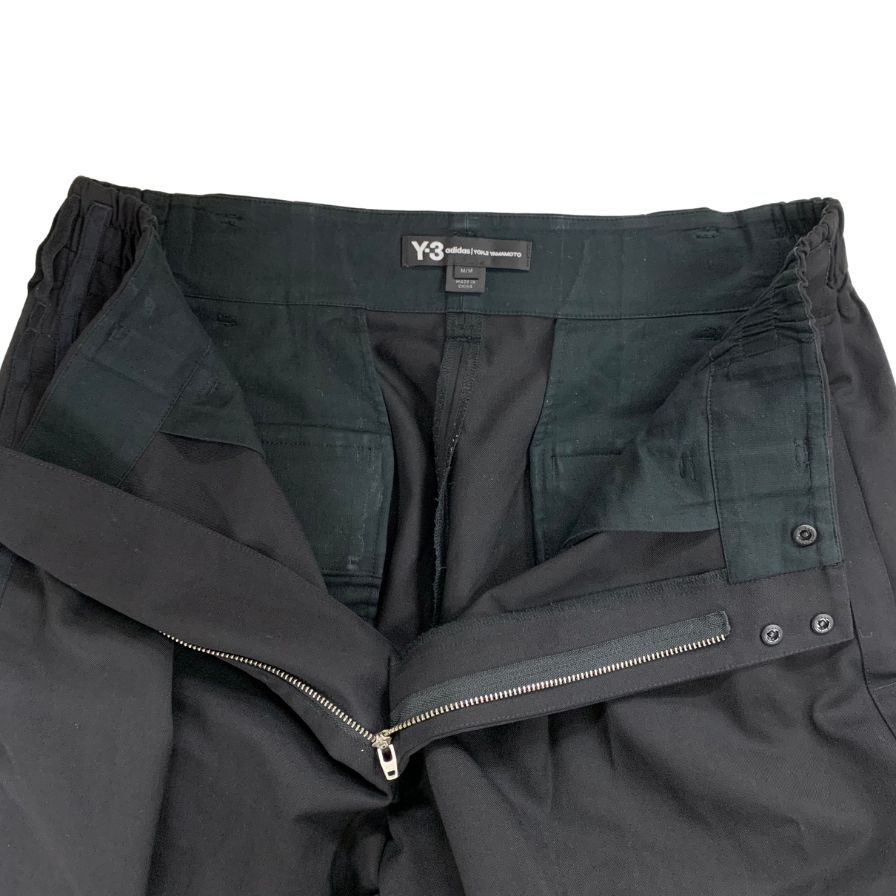 ワイスリー イージーパンツ ウール ポリエステル ポリウレタン サイズM メンズ ブラック Y-3 【AFB39】
