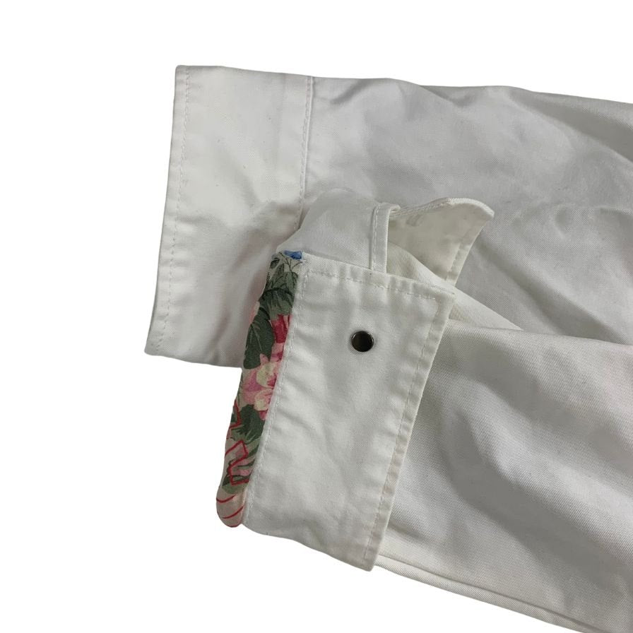 中古◆ディースクエアード ジャケット 裏地 花柄 総柄 S75BN0810 S41794 コットン ホワイト メンズ サイズ46 DSQUARED2 【AFA2】