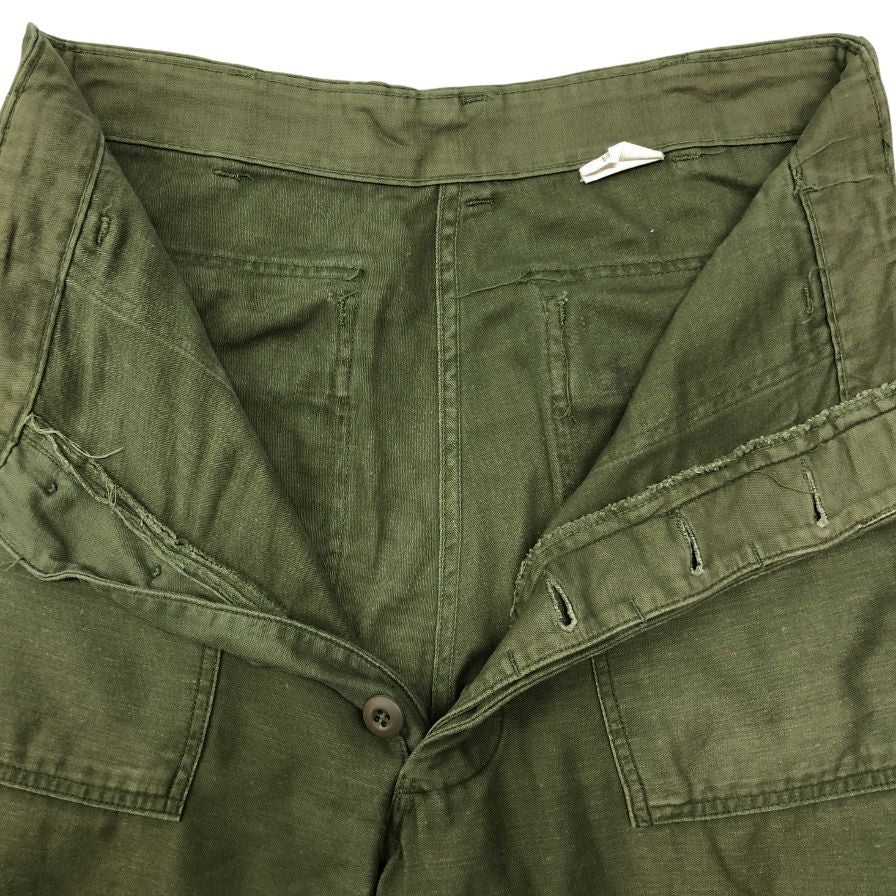 アメリカ軍 70年代 ベイカーパンツ ユーティリティ OG-107 USA製 オリーブ メンズ サイズ L程度 US ARMY