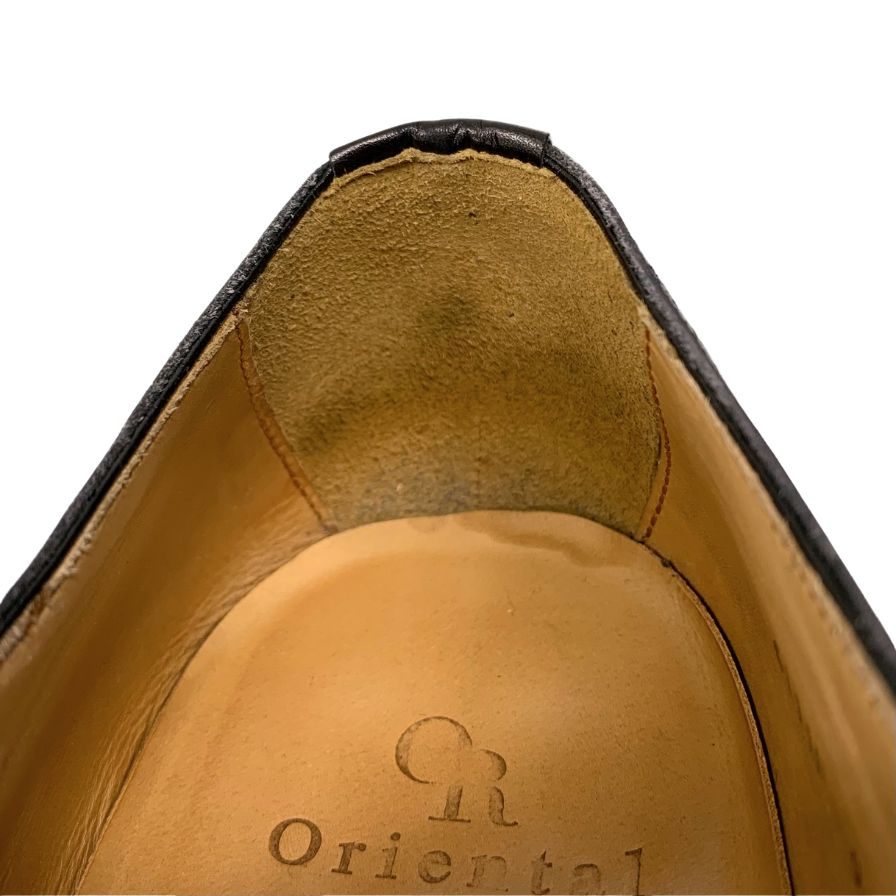 オリエンタル レザーシューズ セミブローグ メンズ ブラック 6111F サイズ9 Oriental 約27.5cm【AFC46】