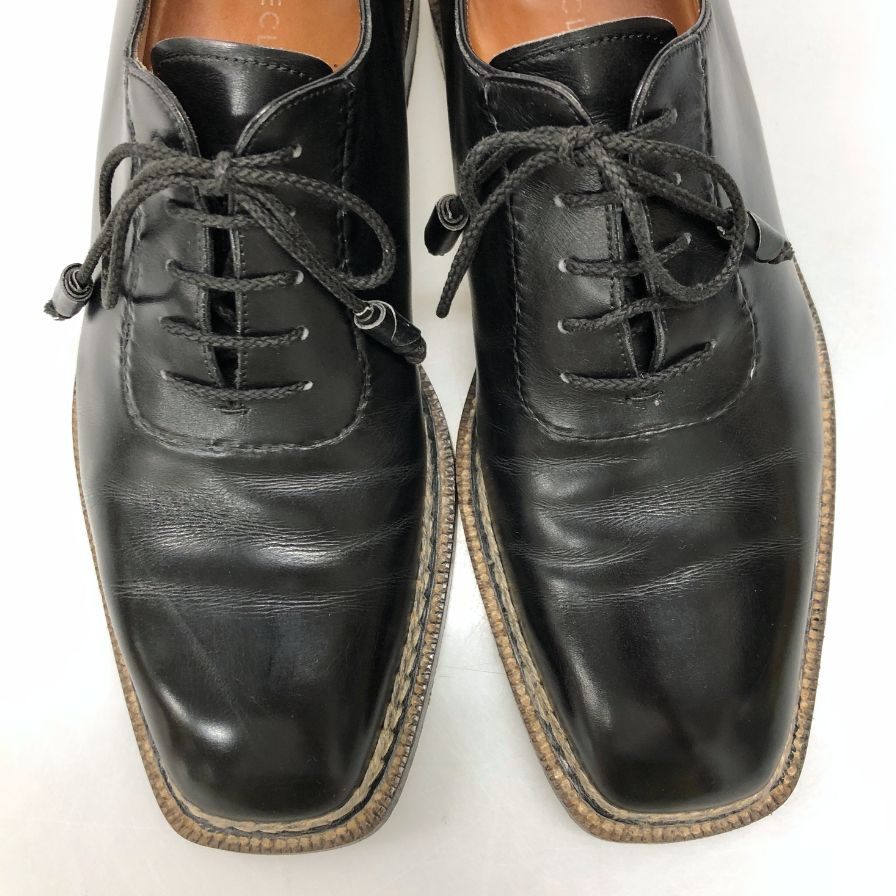 レクレルール ノルウィージャン プレーントゥー コードバン メンズ サイズ 8 ブラック LECLAIREUR 約26.5cm【AFC36】