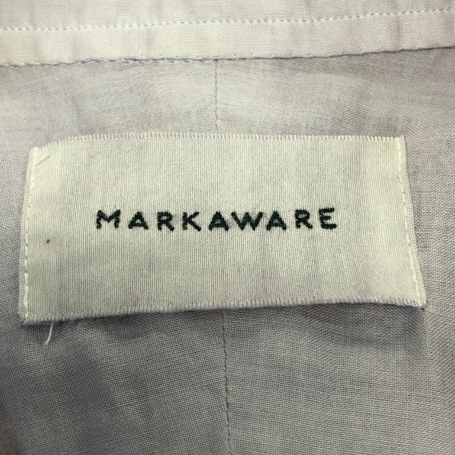 極美品◆マーカウェア ドレスシャツ A26A23SH01C ラベンダー メンズ サイズ2 MARKAWARE 【AFB12】