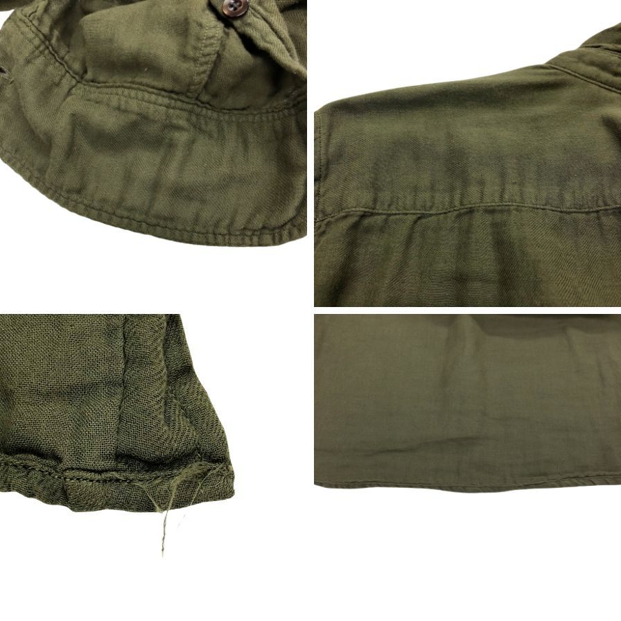 中古◆ヤヌーク ダブルガーゼシャツ カーキ サイズS メンズ 長袖シャツ YANUK Double gauze standard shirt 【AFB16】