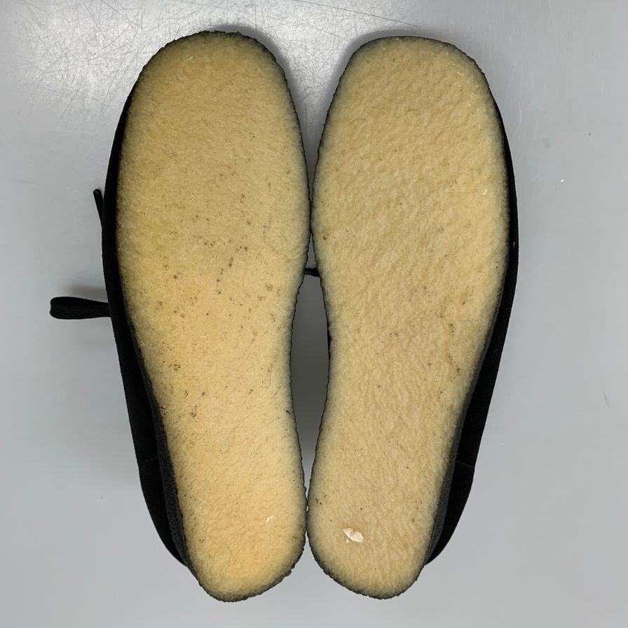 クラークス デッキシューズ ワラビー スエード クレープソール メンズ ブラック サイズ25cm CLARKS 約25.0cm【AFC29】