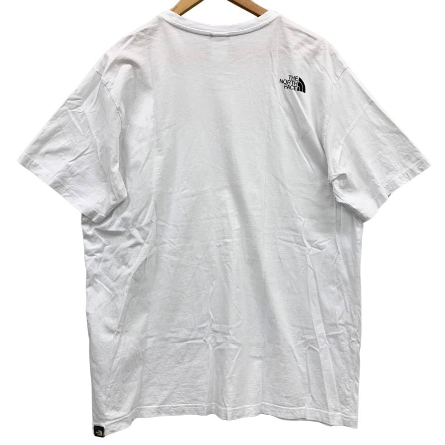 美品◆ザ ノースフェイス 半袖Tシャツ ロゴ ホワイト メンズ サイズL THE NORTH FACE 【AFB30】