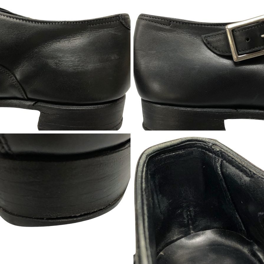 ジョージクレバリー レザーシューズ 5837-12 シングルモンク ブラック メンズ サイズUK6E GEORGE CLEVERLEY ビジネスシューズ 約26.0cm【LA】【中古】