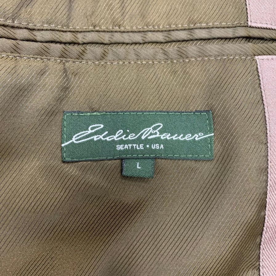 中古◆エディーバウアー ジャケット テーラードジャケット ポリエステル ブラウン サイズL メンズ Eddie Bauer 【AFB27】