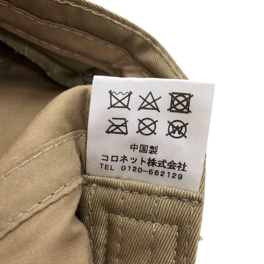 ルシアンペラフィネ キャップ 6パネル 刺繍 コットン 帽子 ベルト アジャスター ベージュ one LUCIEN PELLAT-FINET