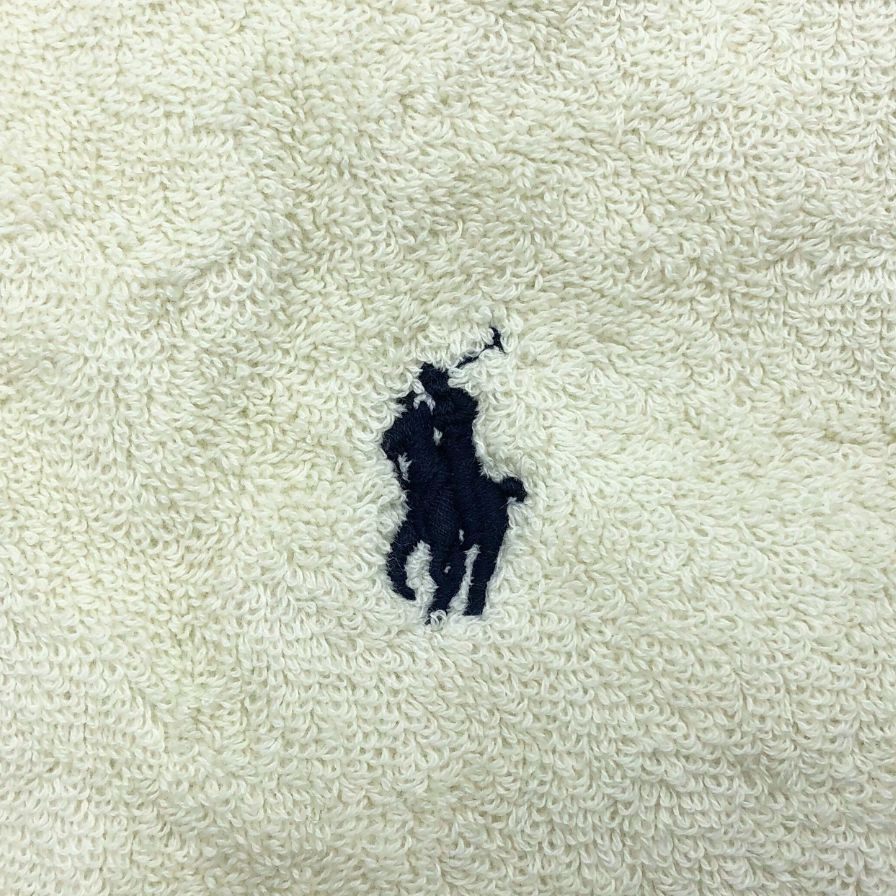 ラルフローレン フェイスタオル ホワイト パイル地 無地 ワンポイント 刺繍 RALPH LAUREN POLO