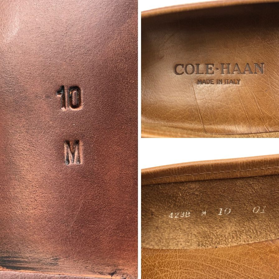 コールハーン ローファー ビット 編み込み レザー ブラウン サイズ10 COLE HAAN 約28.0cm【AFD9】
