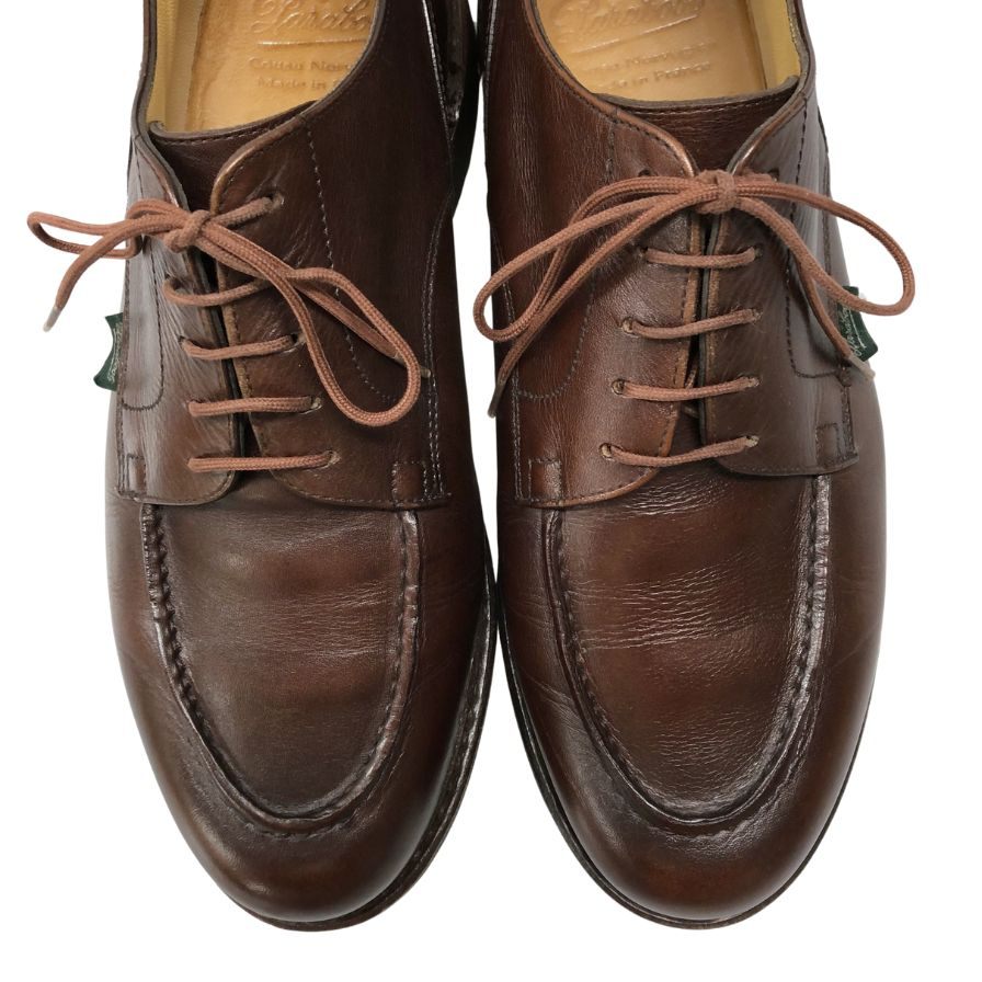 パラブーツ レザーシューズ シャンボード Uチップ カーフ ブラウン メンズ サイズUK9 Paraboot CHAMBORD ビジネスシューズ 約27.5cm【LA】【中古】