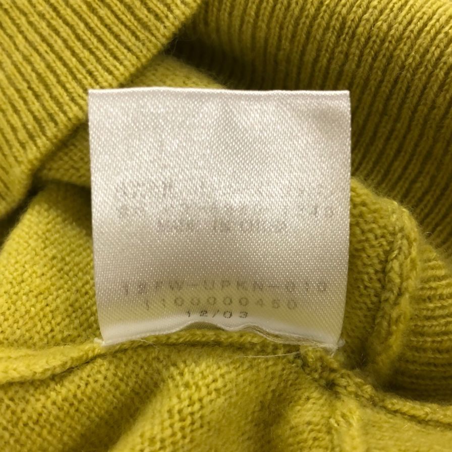 中古◆バーニーズ ニューヨーク セーター プルオーバー カシミヤ リブ サイズF イエロー レディース BARNEYS NEWYORK 【AFB22】
