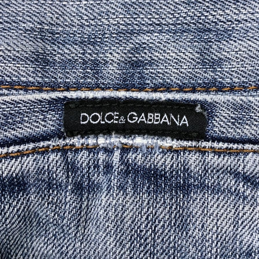 ドルチェ&ガッバーナ デニムパンツ 14CLASSIC G8488 ポケットロゴ刺繍 ブルー サイズ48 DOLCE&GABBANA 【AFB1】