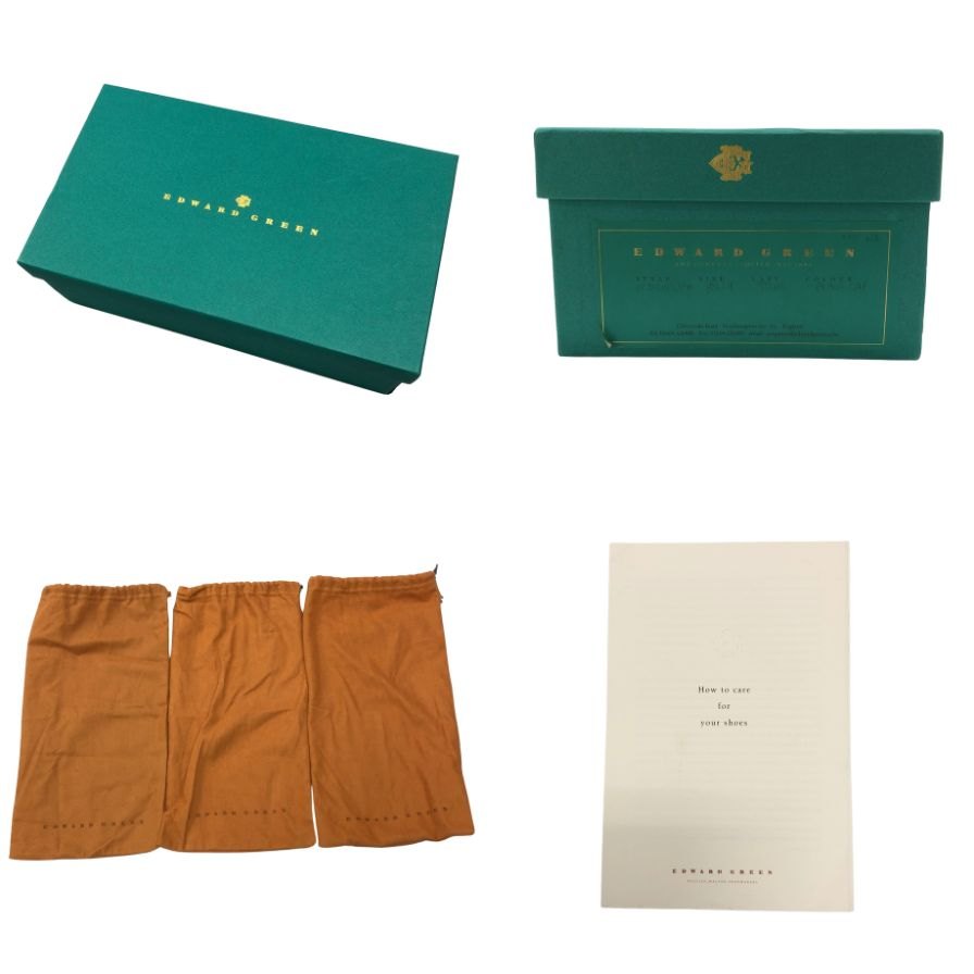 エドワードグリーン レザーシューズ オールドチェルシー ストレートチップ 202ラスト サイズ8.5D ブラック メンズ EDWARD GREEN OLD CHELSEA ビジネスシューズ 約27.5cm【LA】【中古】
