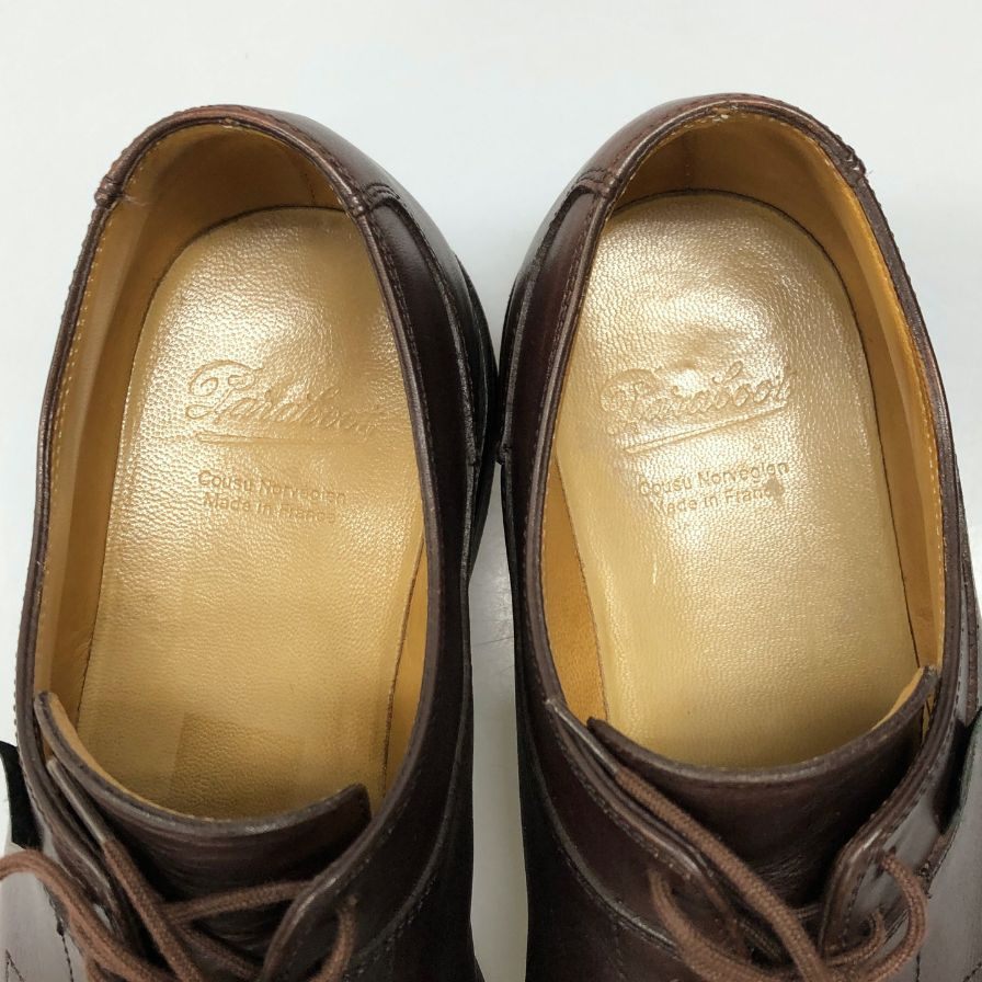 パラブーツ レザーシューズ Uチップ アヴィニョン ブラウン メンズ サイズUK7 PARABOOT AVIGNON ビジネスシューズ 約25.5cm【LA】【中古】