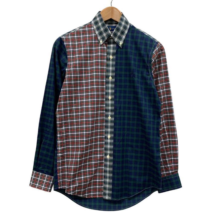 美品◆ラルフローレン ボタンダウンシャツ チェック メンズ サイズXS Ralph Lauren 【AFB40】