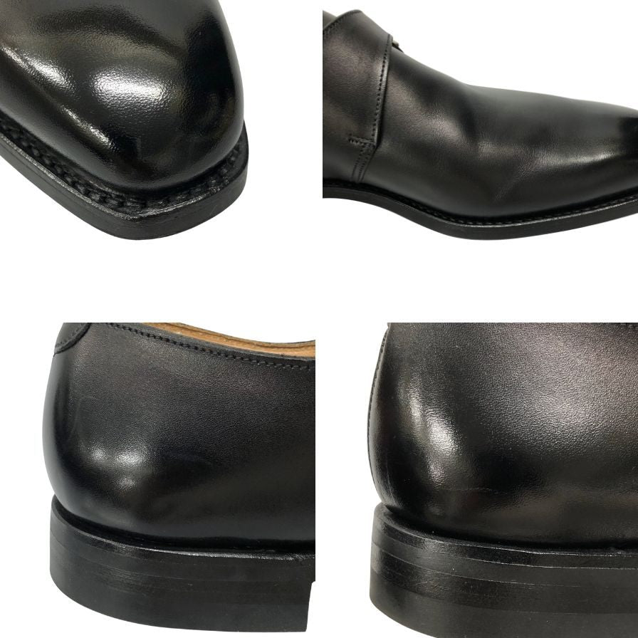 クロケット&ジョーンズ レザーシューズ シングルモンク モンクトン ブラック メンズ サイズ5.5 CROCKETT&JONES MONKTON ビジネスシューズ 約24.0cm【LA】【中古】