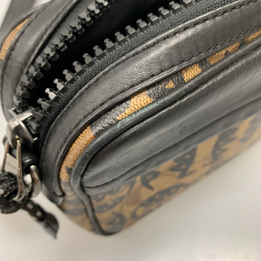 コーチ×ガンユー ショルダーバッグ 2526 レザー ジップ ユニセックス ブラウン COACH guang yu【AFE6】