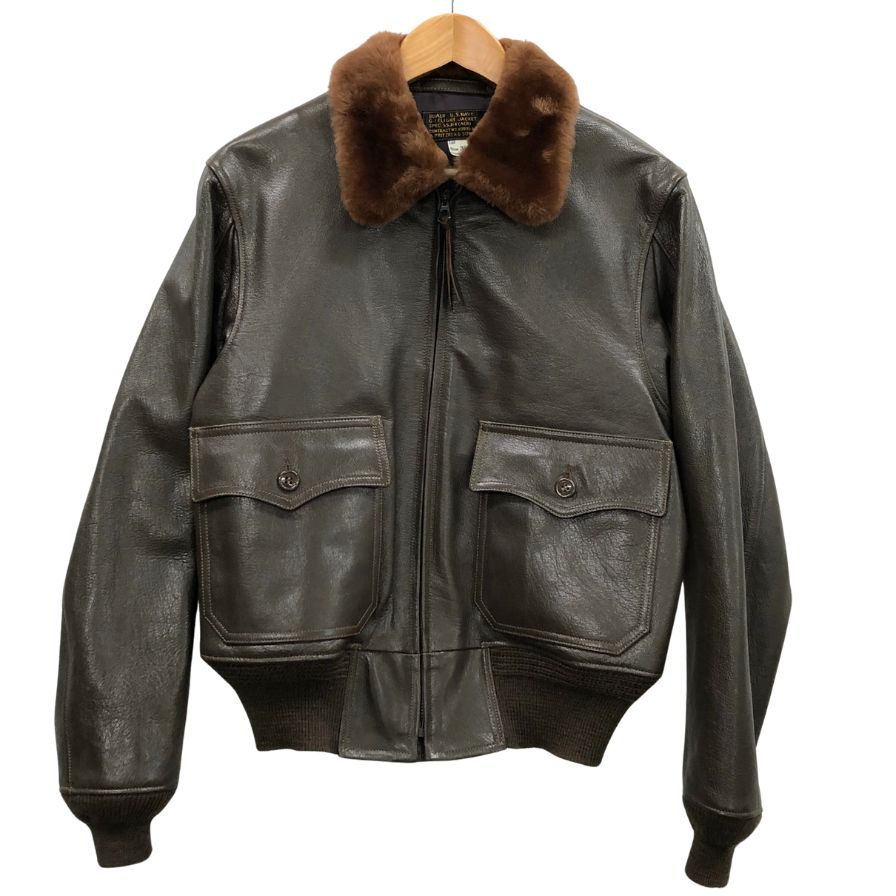 美品◆バズリクソンズ フライトジャケット Type G-1 BR80586 ブラウン メンズ サイズM BUZZ RICKSON'S 【AFG1】