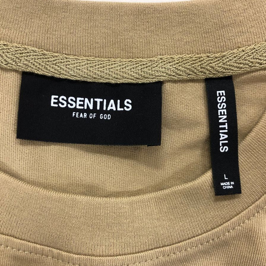 新品同様◆エフオージー エッセンシャルズ Tシャツ バックロゴ メンズ サイズL ベージュ系 FOG ESSENTIALS 【AFB23】
