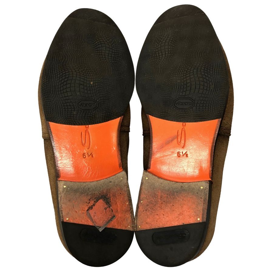 サントーニ ローファー 18000 スエード ブラウン サイズUK6.5 メンズ SANTONI 約25.0cm【AFC40】